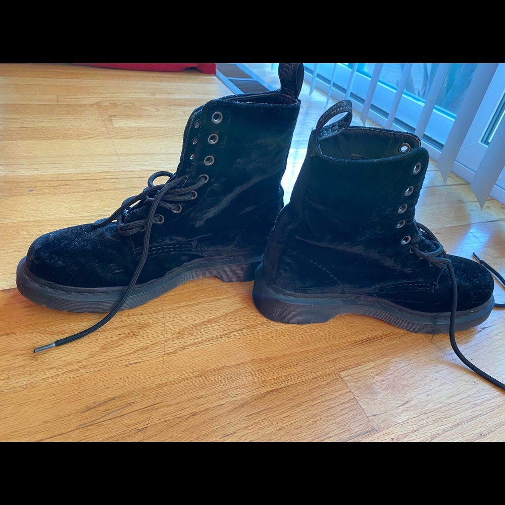Velvet black Dr. Martens